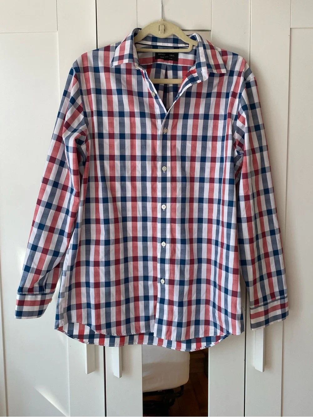 Banana Republic Non-Iron Classic Fit Plaid Button Down Shirt Men’s Medium